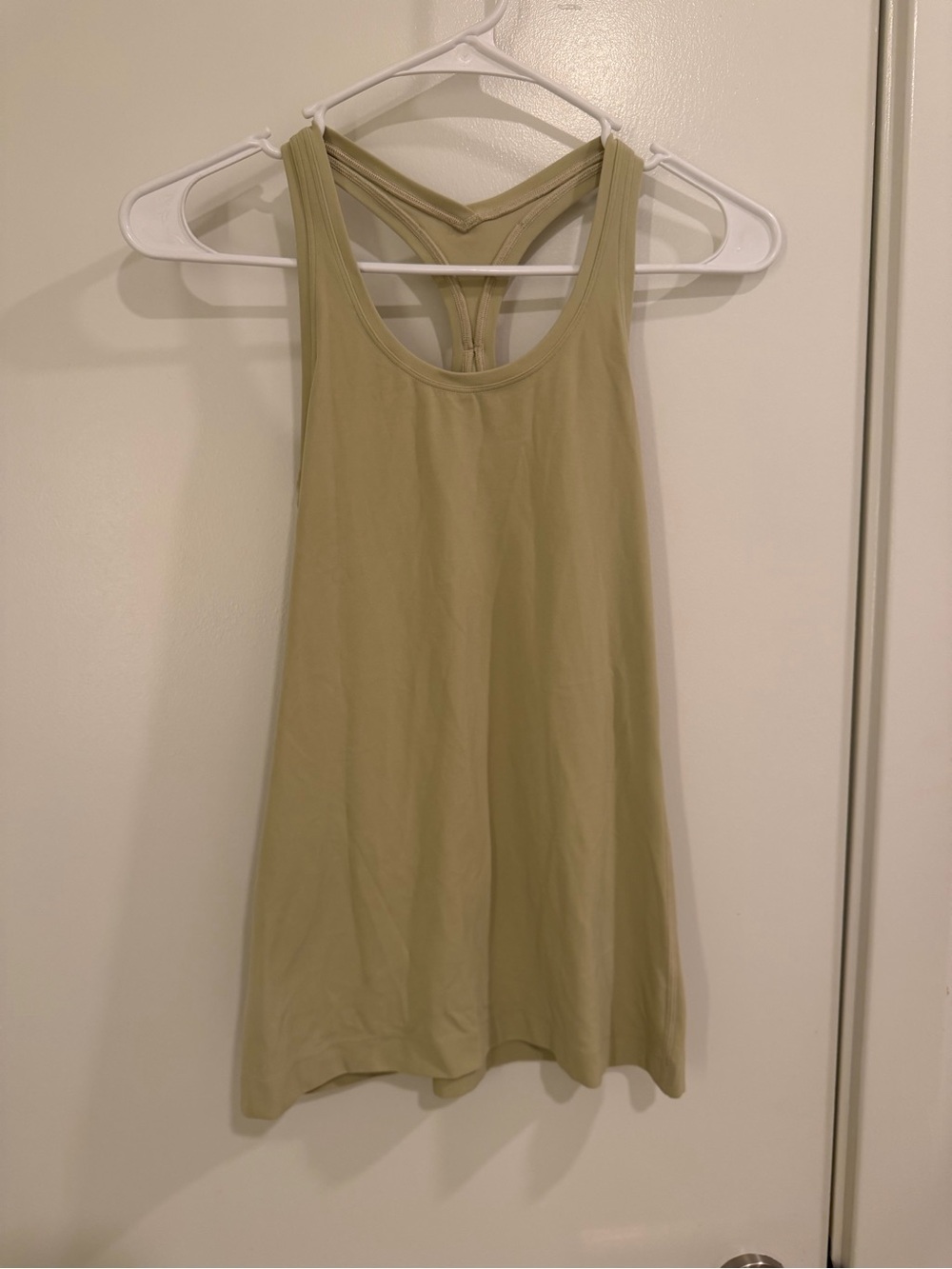 Lululemon Racerback Tank Top Light Sage Green fits like a size 4